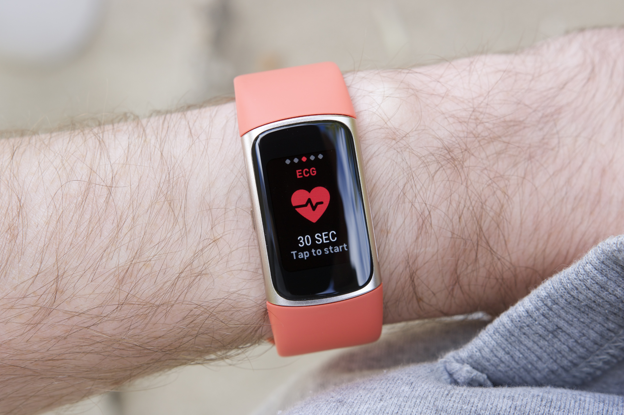 ECG app on the Fitbit Charge 6.
