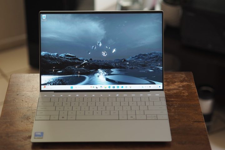 Dell XPS 13 9350 front view showing display and keyboard.