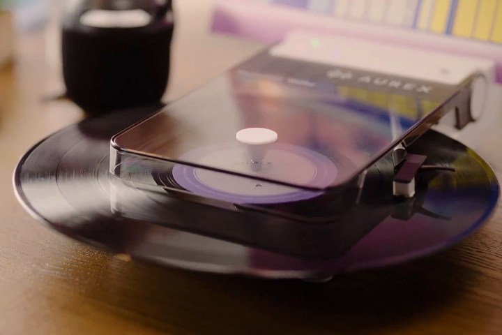 The Toshiba Aurex AX-RP10 portable record player.