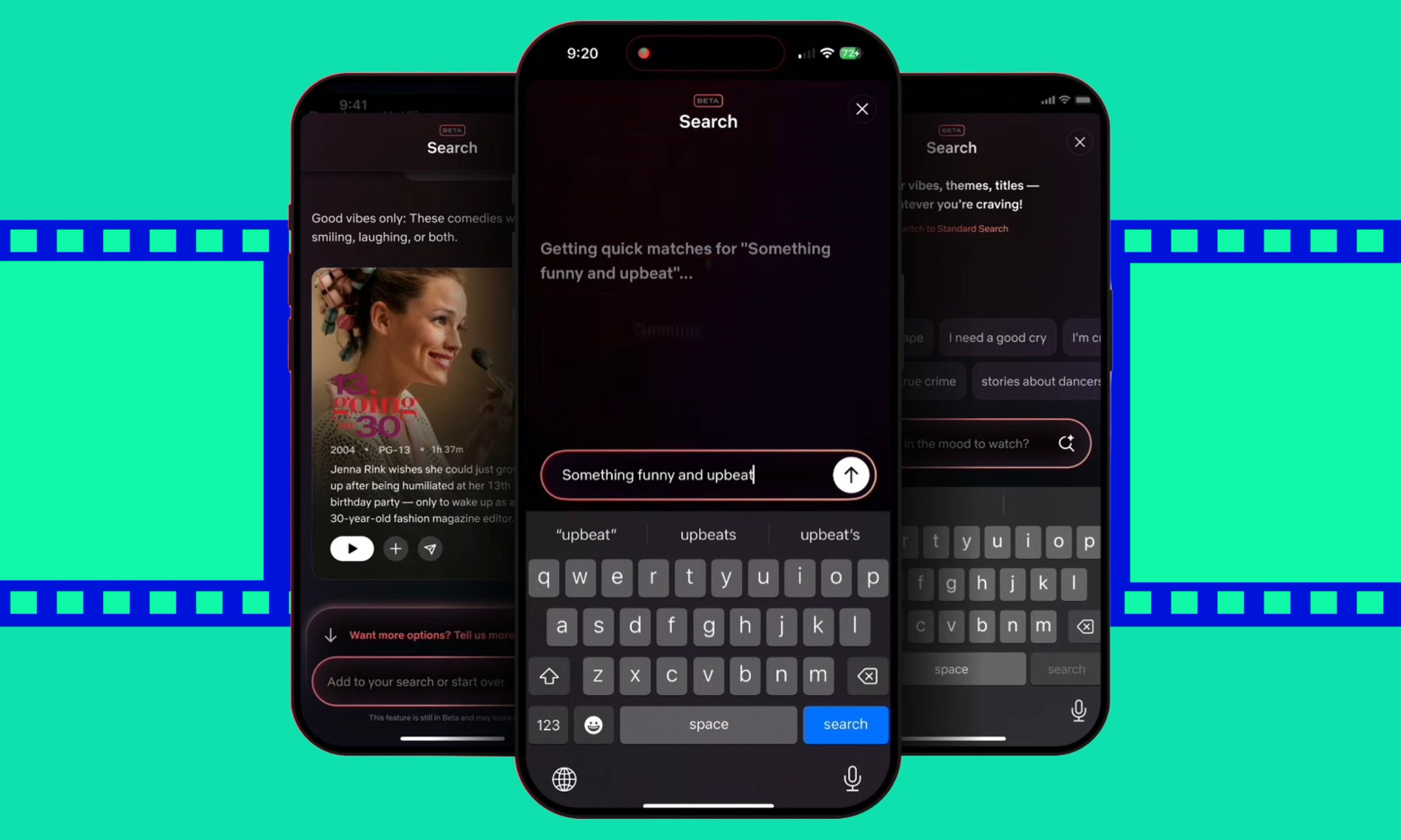 Generative AI search experience in Netflix.
